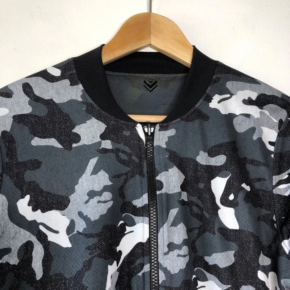 WITH Wear it to Heart Reversible Lightweight Camouflage‎ Bomber Jacket Size S